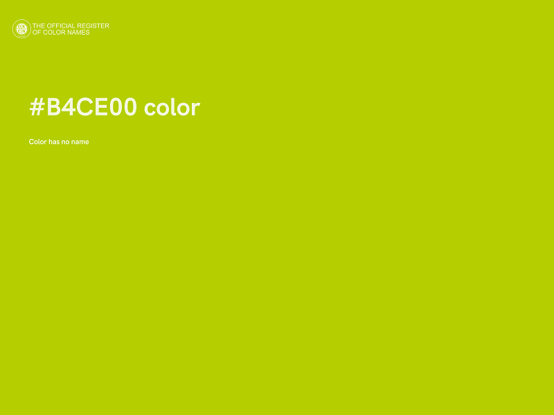 #B4CE00 color image