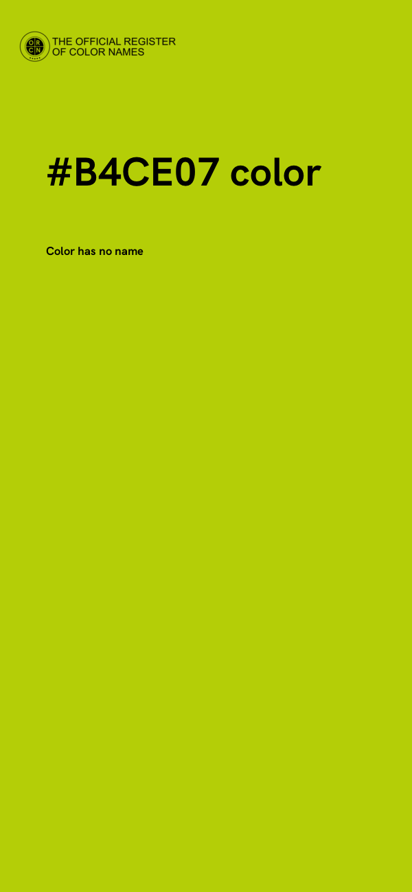 #B4CE07 color image