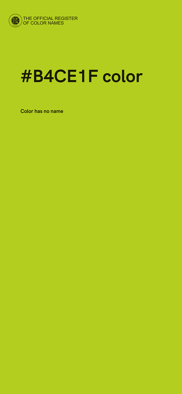 #B4CE1F color image