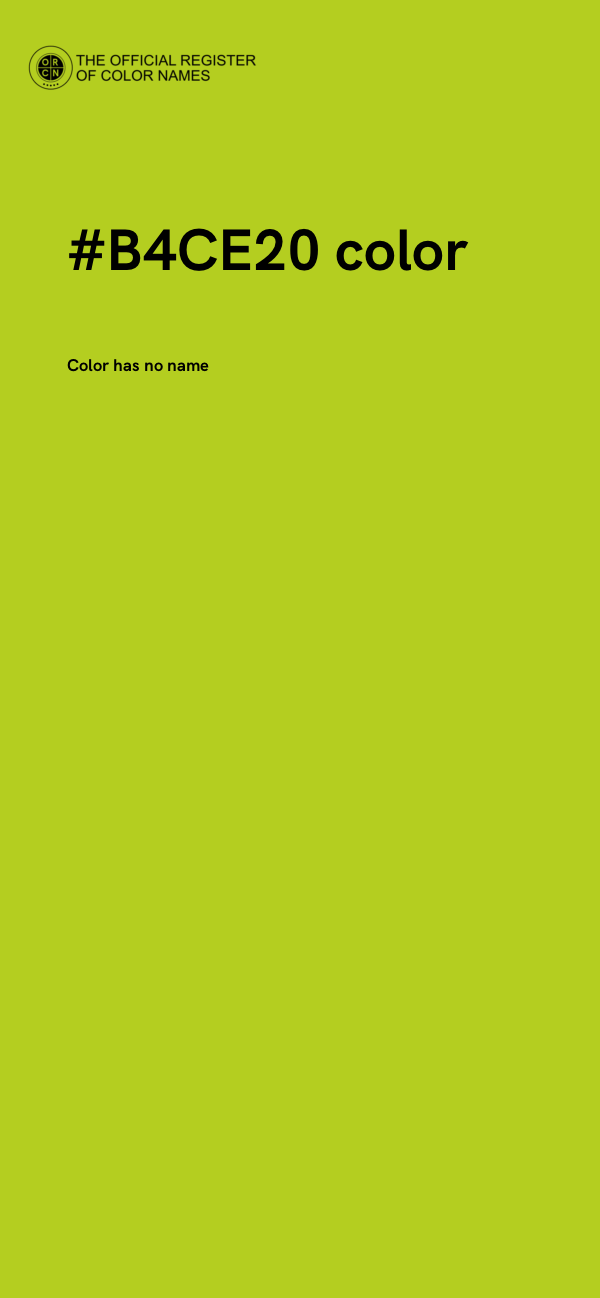 #B4CE20 color image