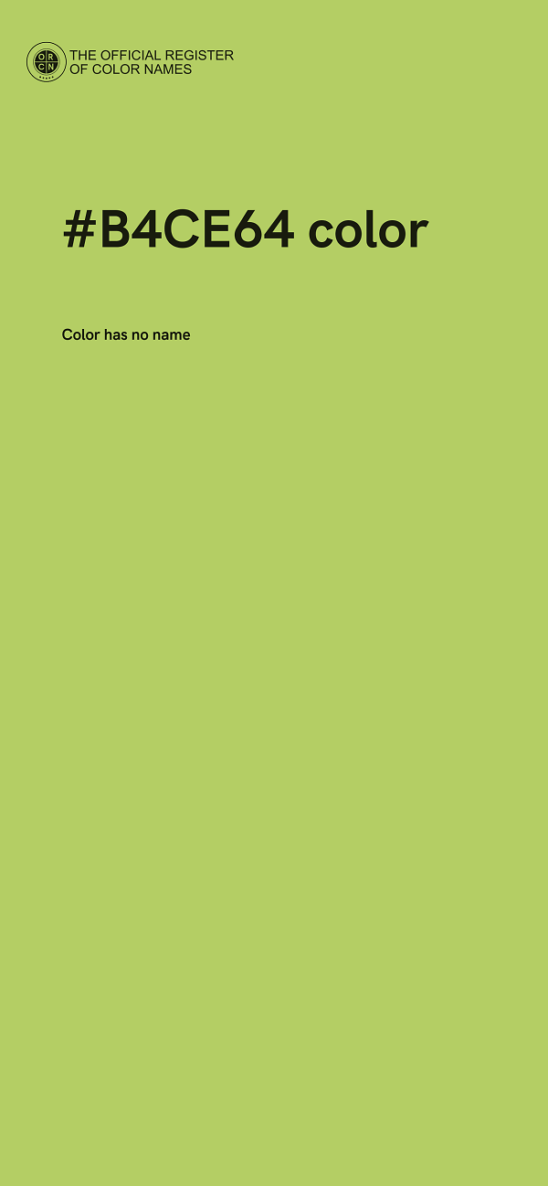 #B4CE64 color image
