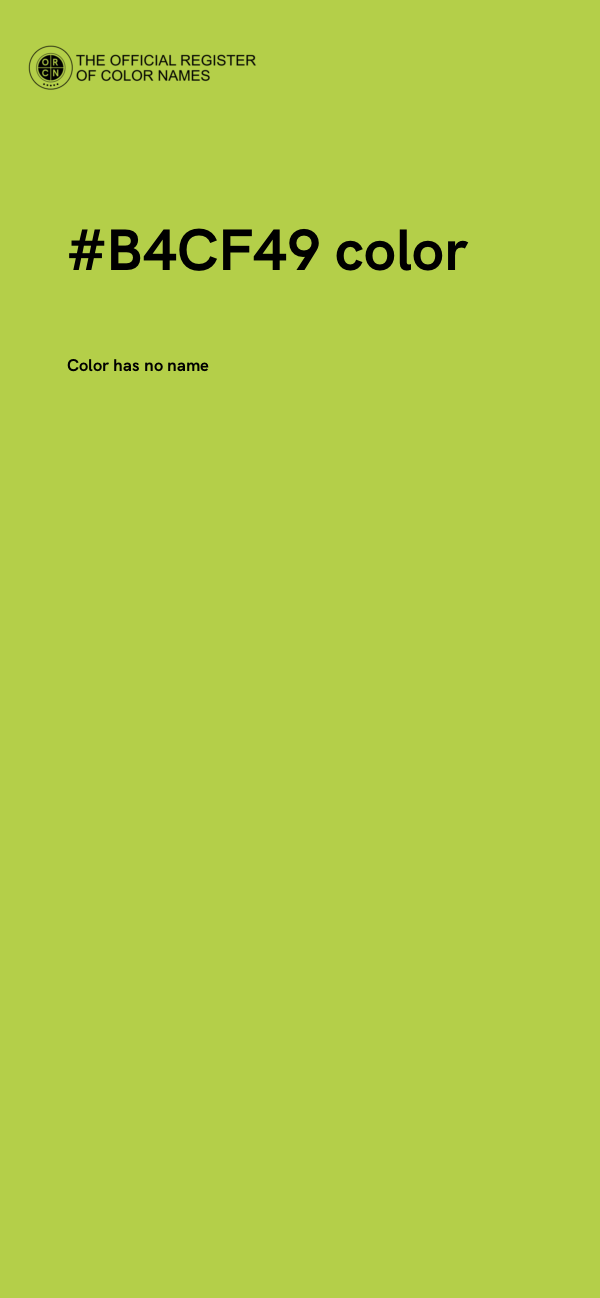 #B4CF49 color image