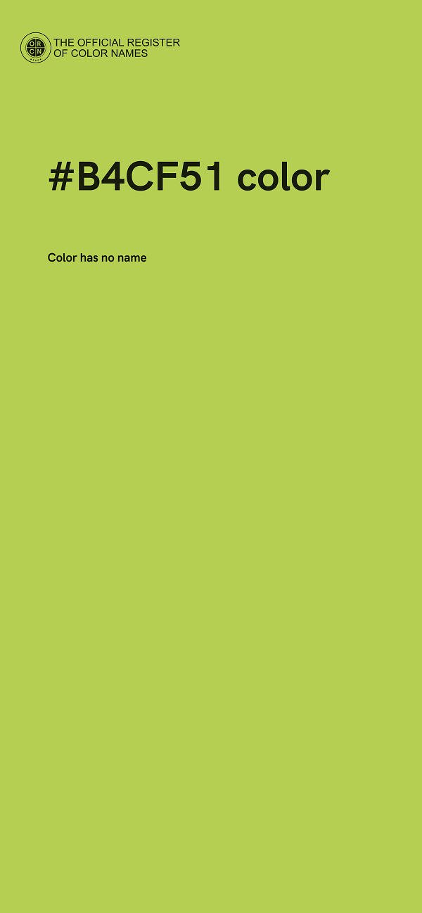 #B4CF51 color image