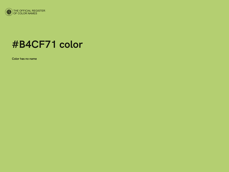 #B4CF71 color image