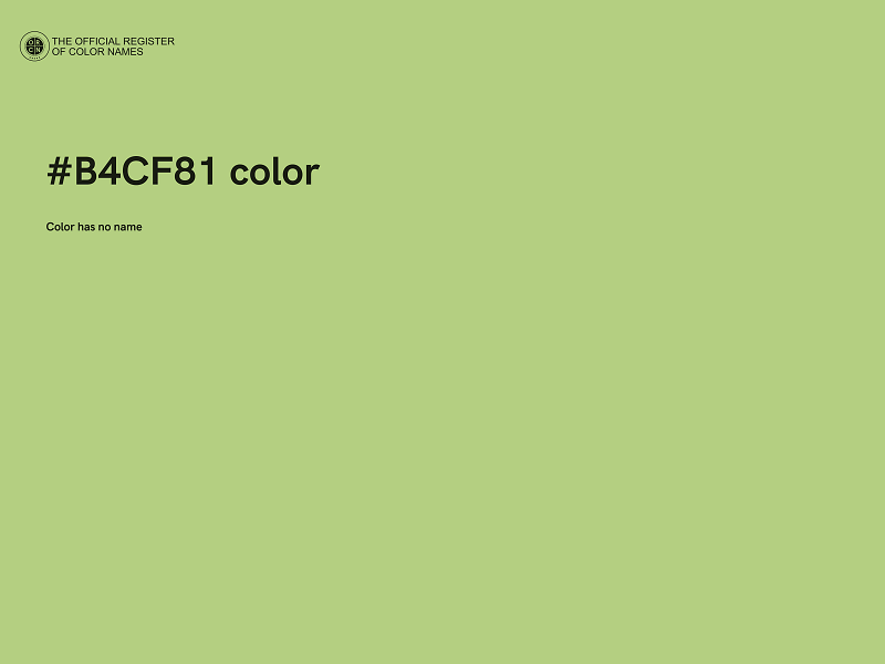 #B4CF81 color image