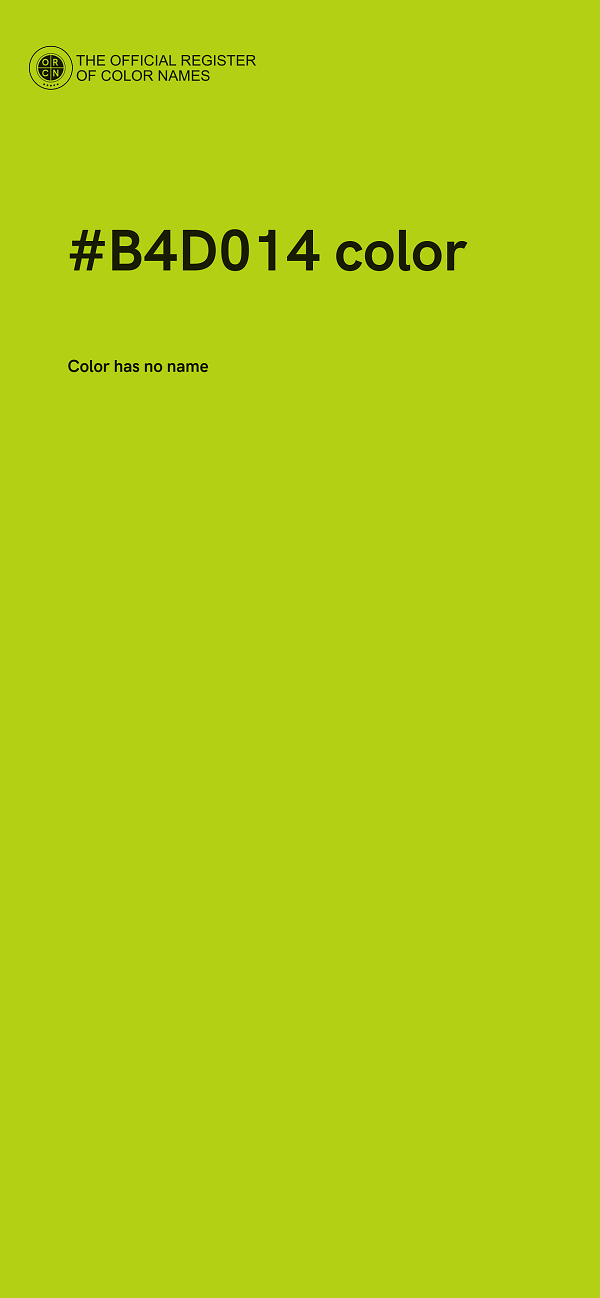 #B4D014 color image