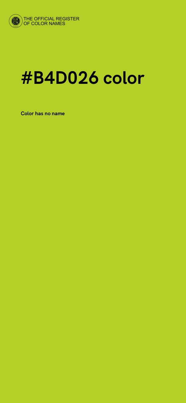 #B4D026 color image