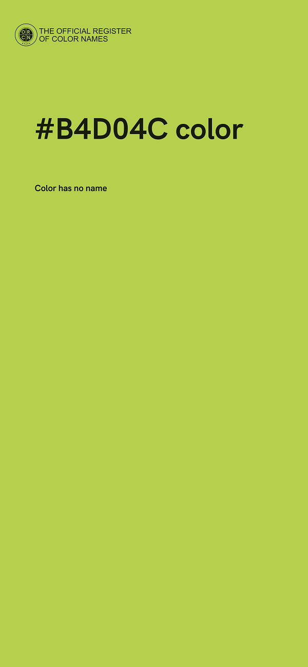 #B4D04C color image