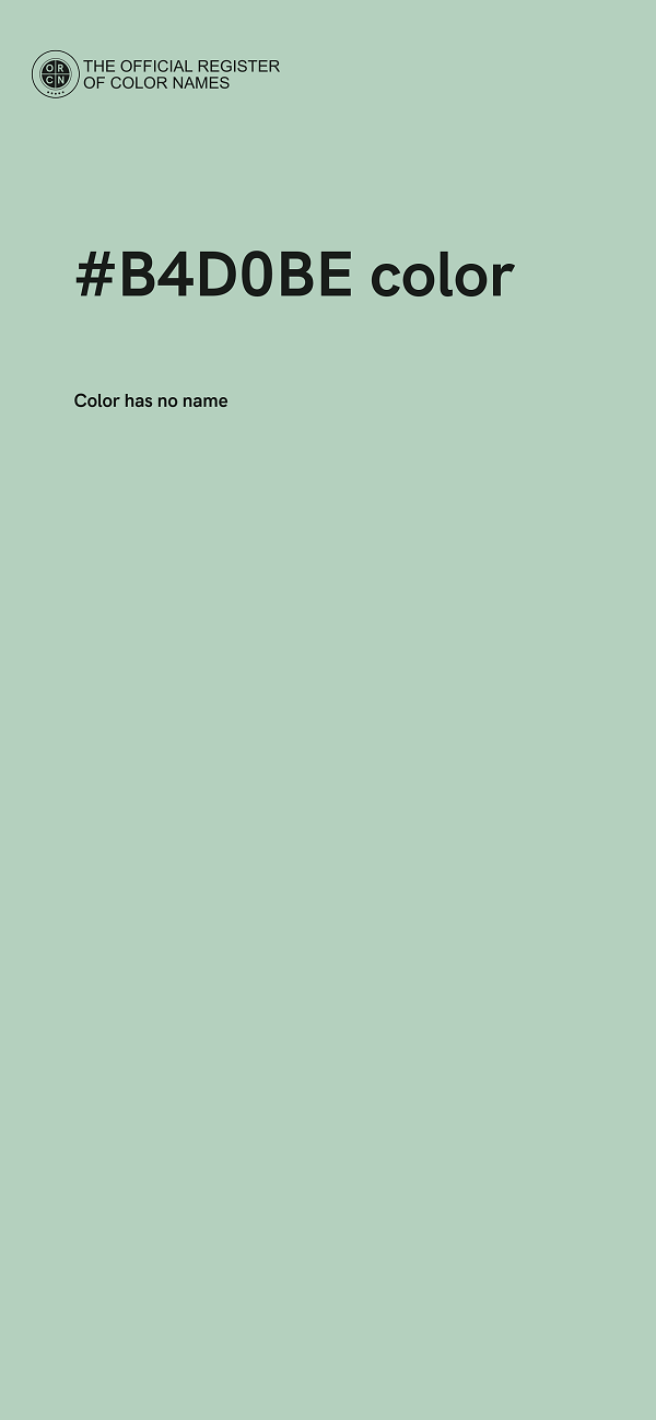 #B4D0BE color image