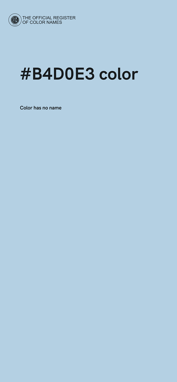 #B4D0E3 color image