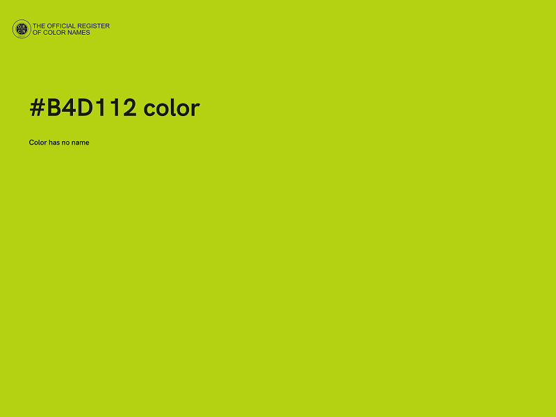 #B4D112 color image