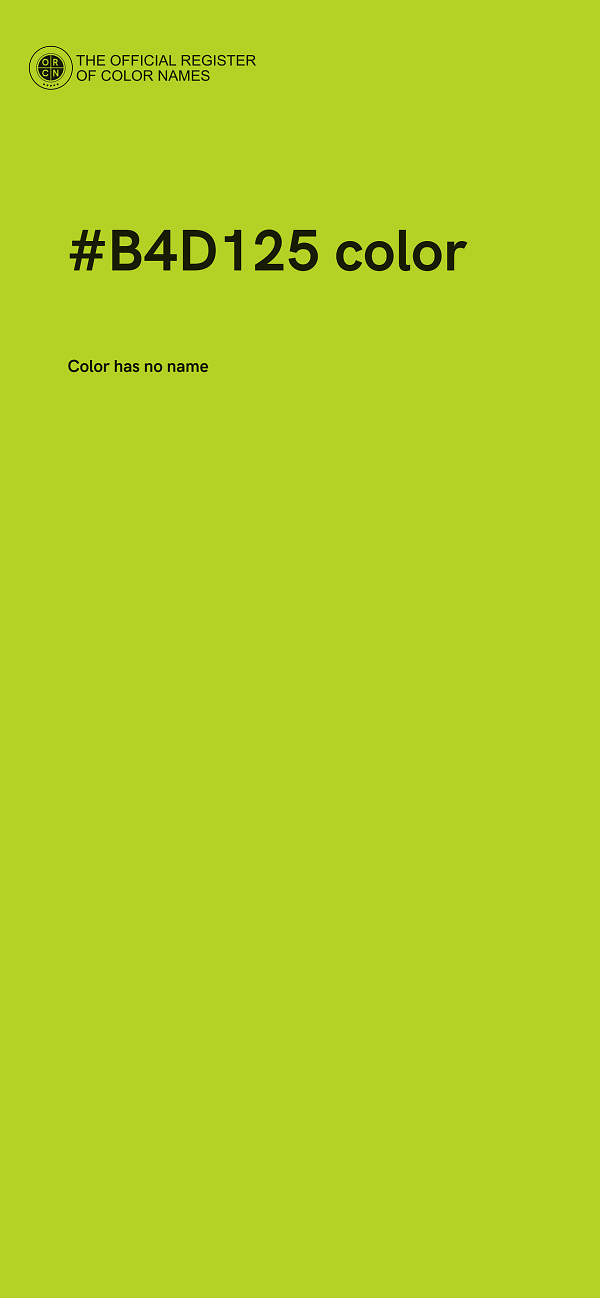 #B4D125 color image