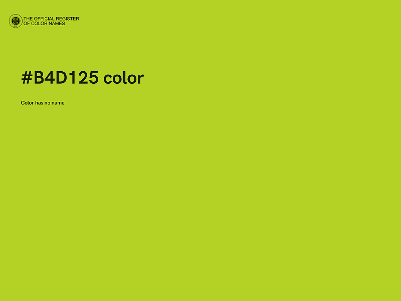 #B4D125 color image