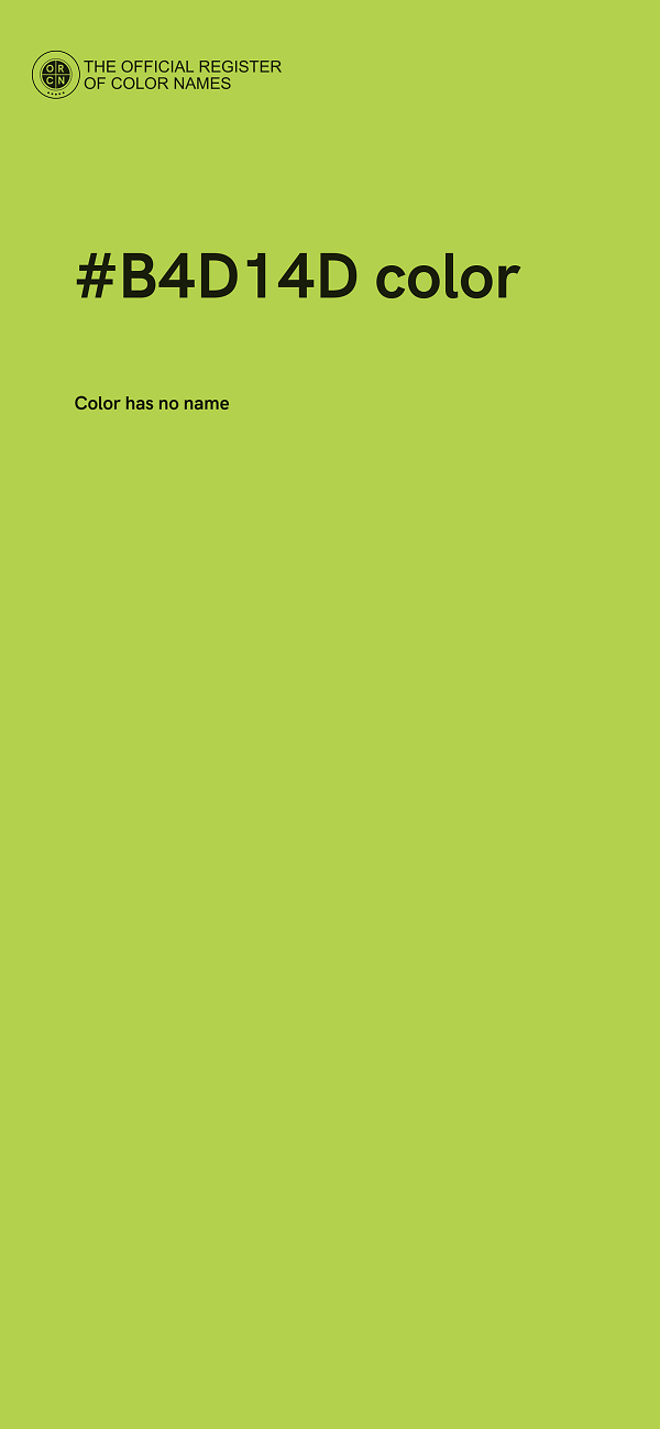 #B4D14D color image