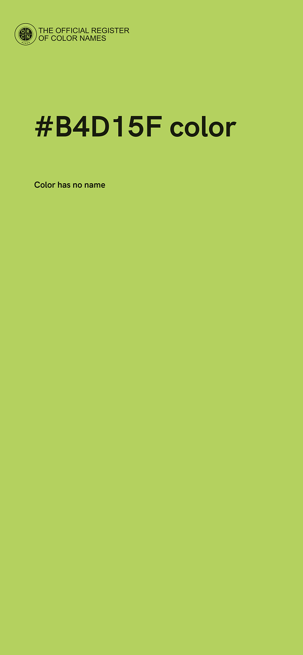 #B4D15F color image