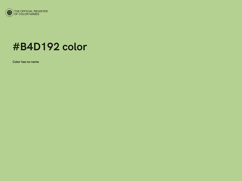 #B4D192 color image