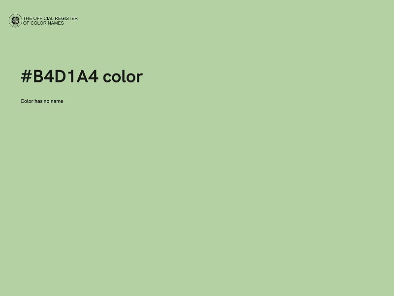 #B4D1A4 color image