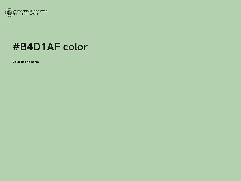 #B4D1AF color image