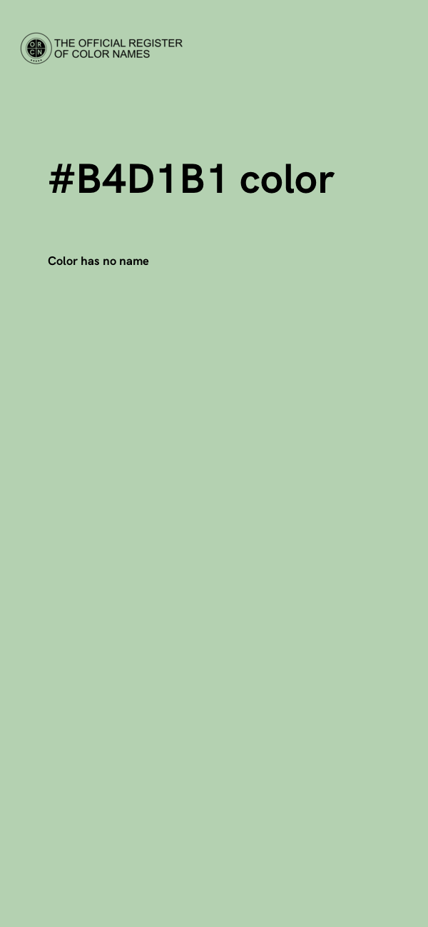 #B4D1B1 color image