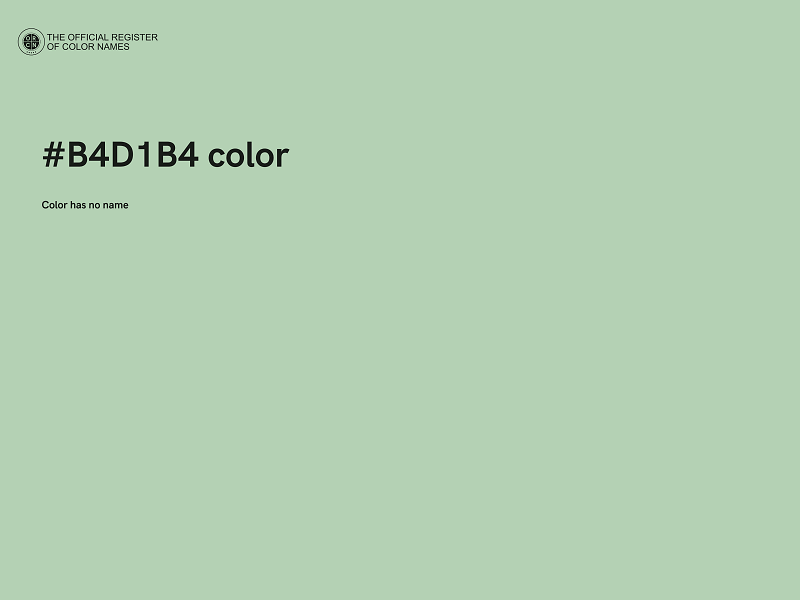 #B4D1B4 color image