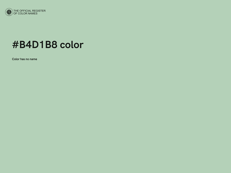 #B4D1B8 color image