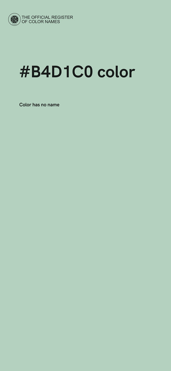 #B4D1C0 color image