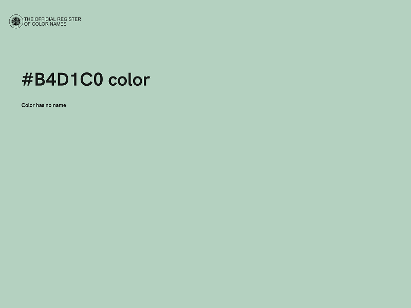 #B4D1C0 color image