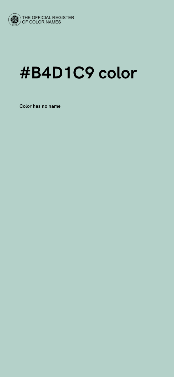 #B4D1C9 color image