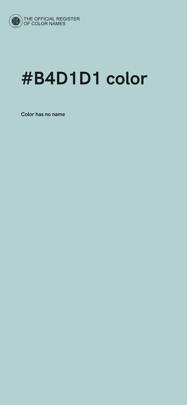 #B4D1D1 color image