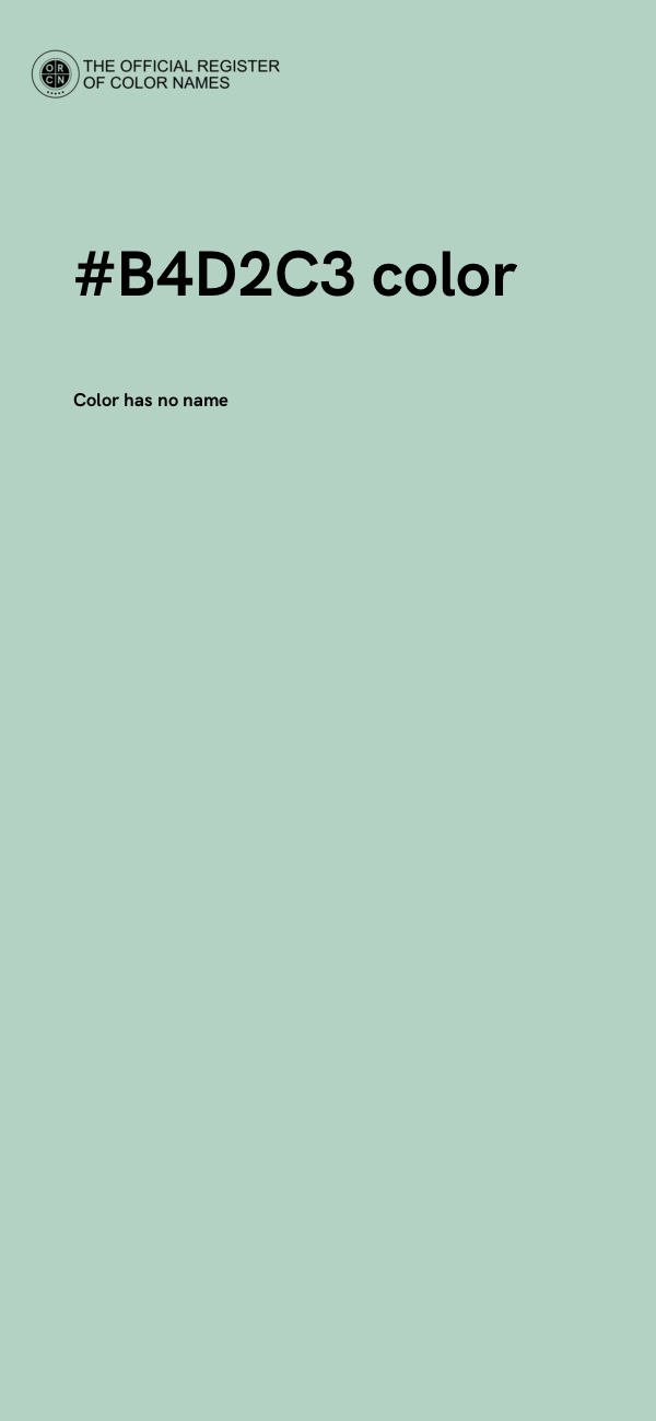 #B4D2C3 color image