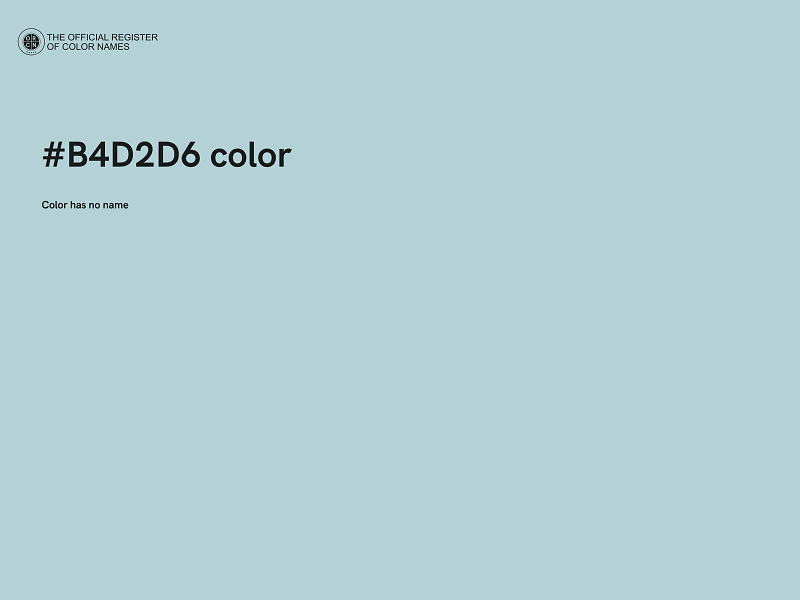 #B4D2D6 color image