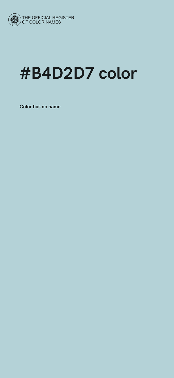 #B4D2D7 color image