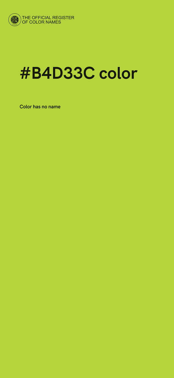 #B4D33C color image