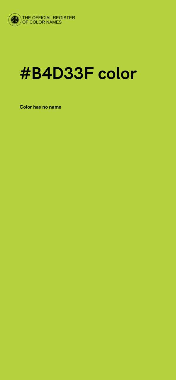 #B4D33F color image