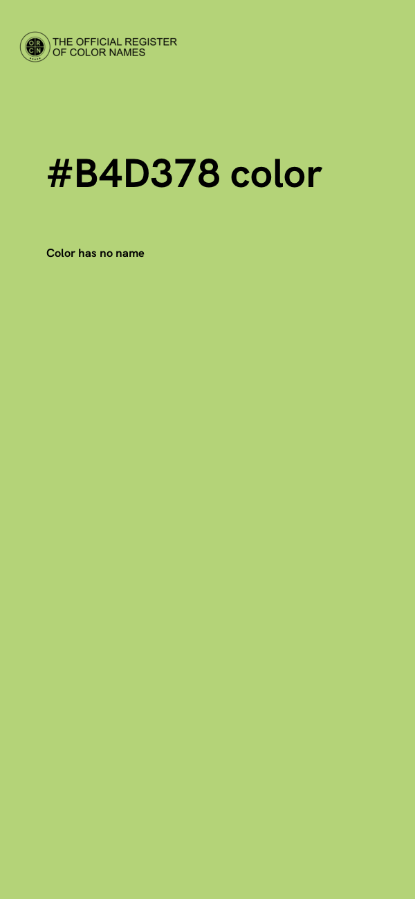 #B4D378 color image