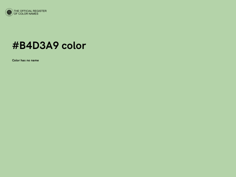 #B4D3A9 color image