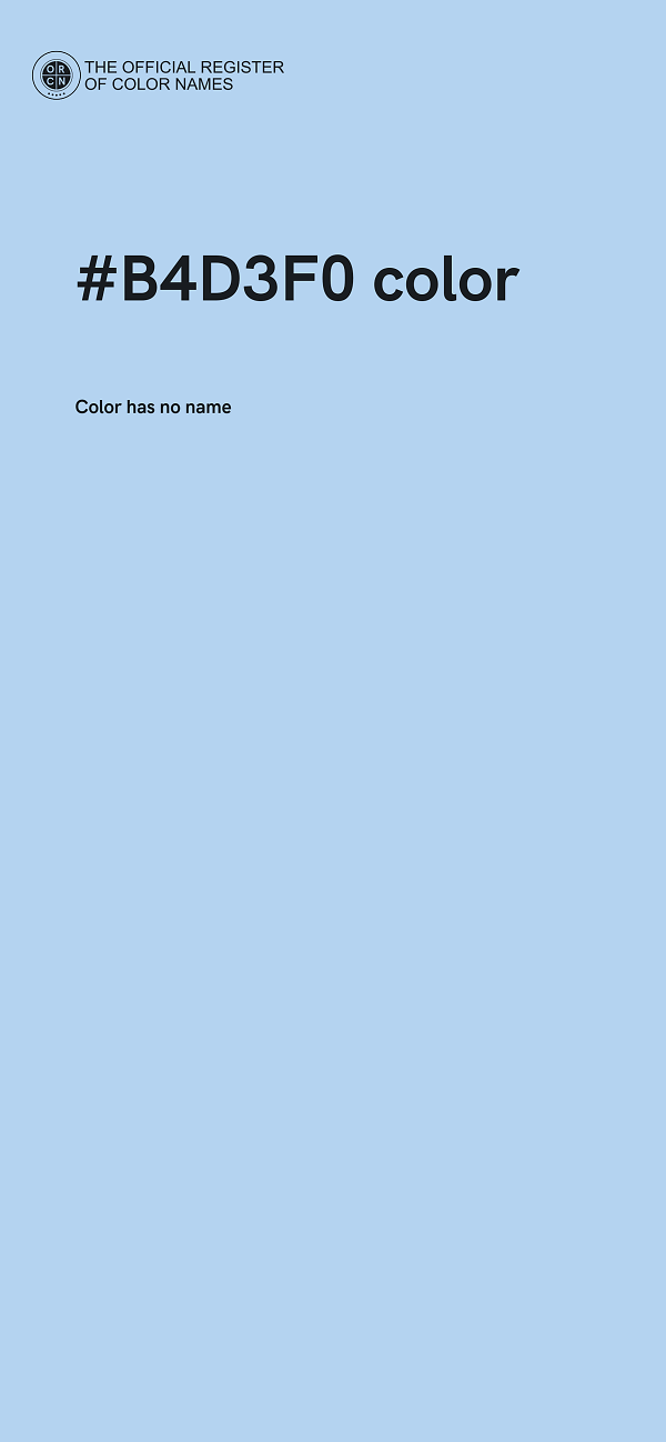 #B4D3F0 color image