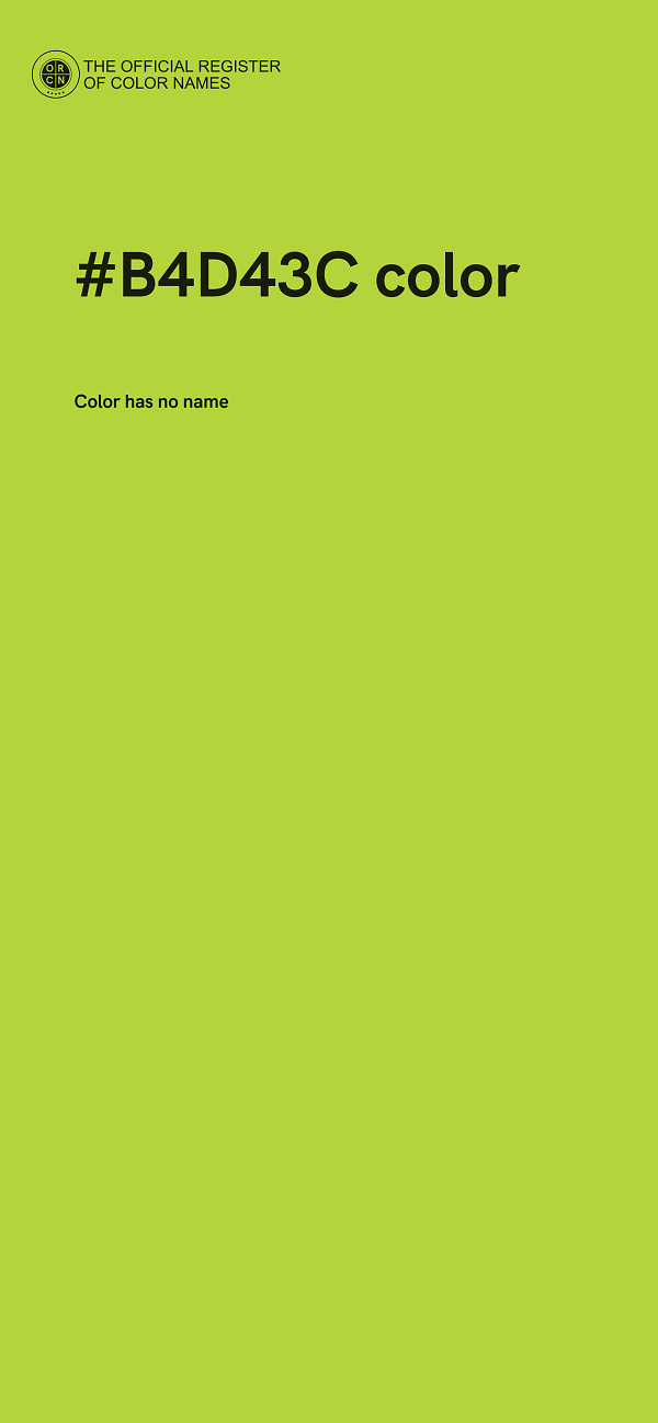 #B4D43C color image