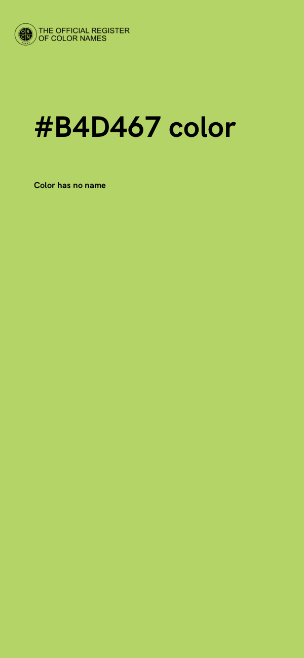#B4D467 color image