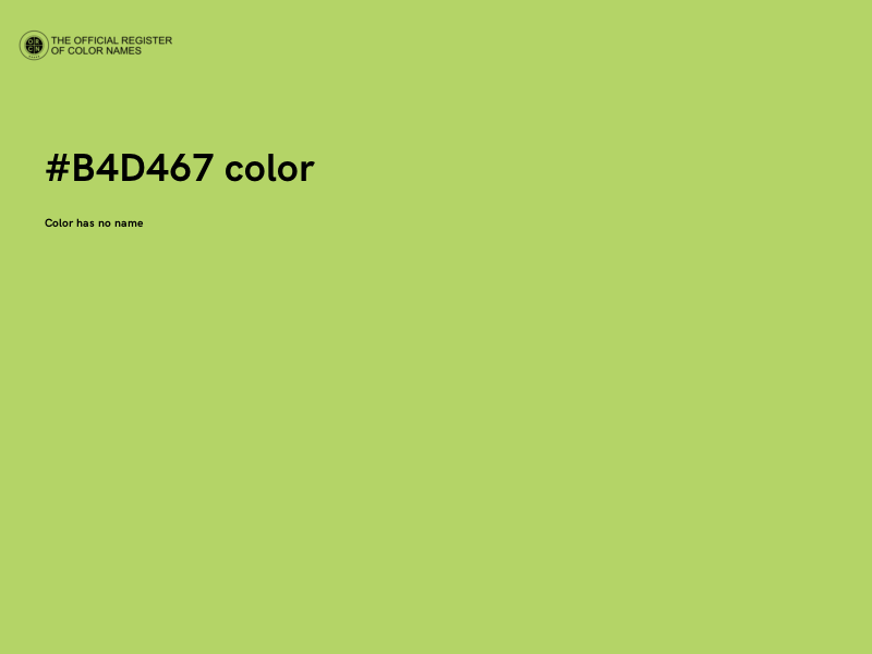 #B4D467 color image