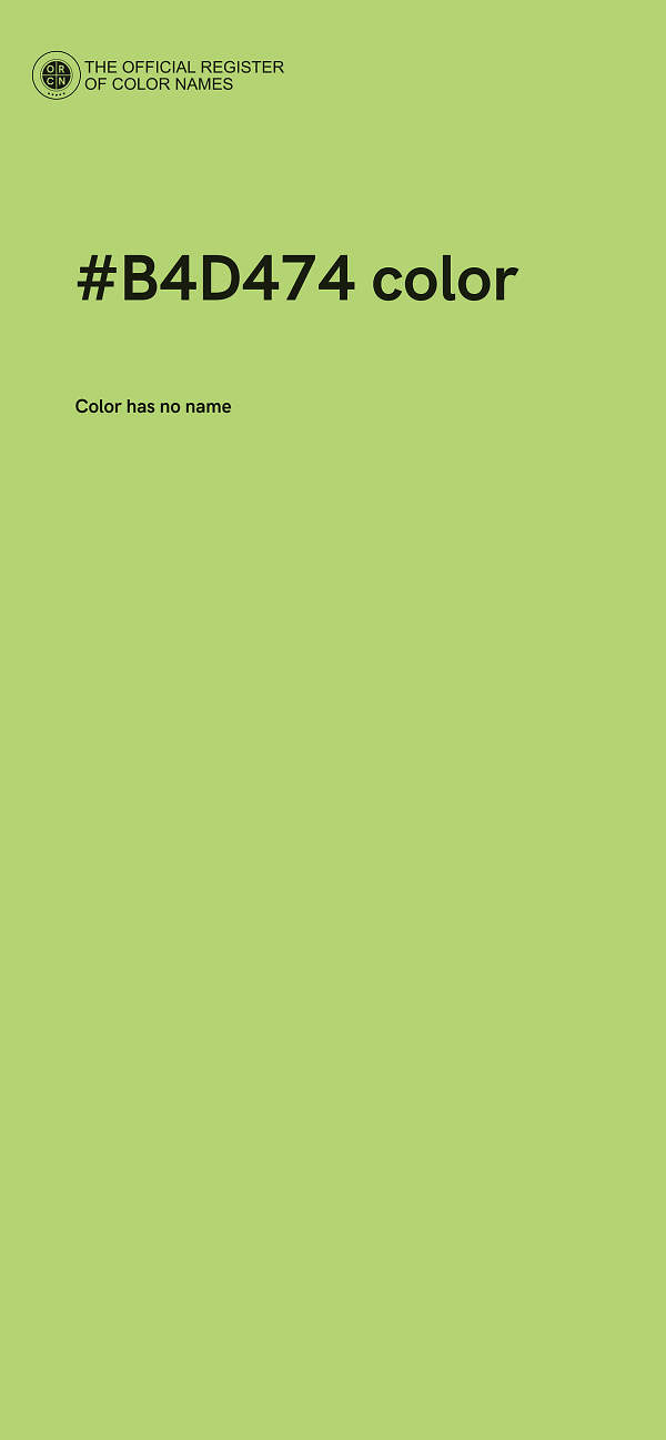 #B4D474 color image