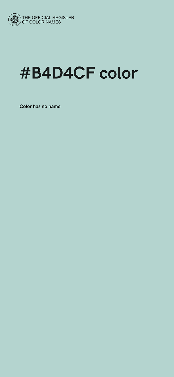 #B4D4CF color image