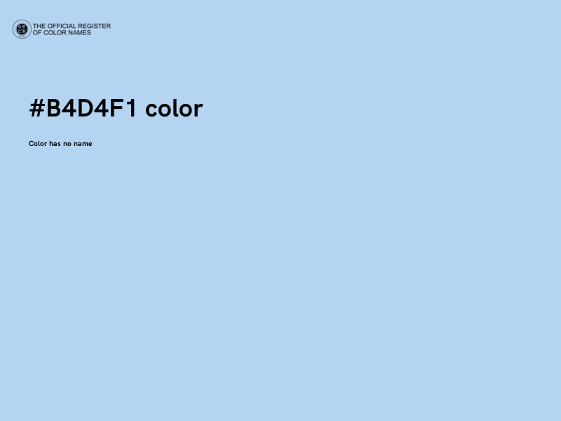 #B4D4F1 color image