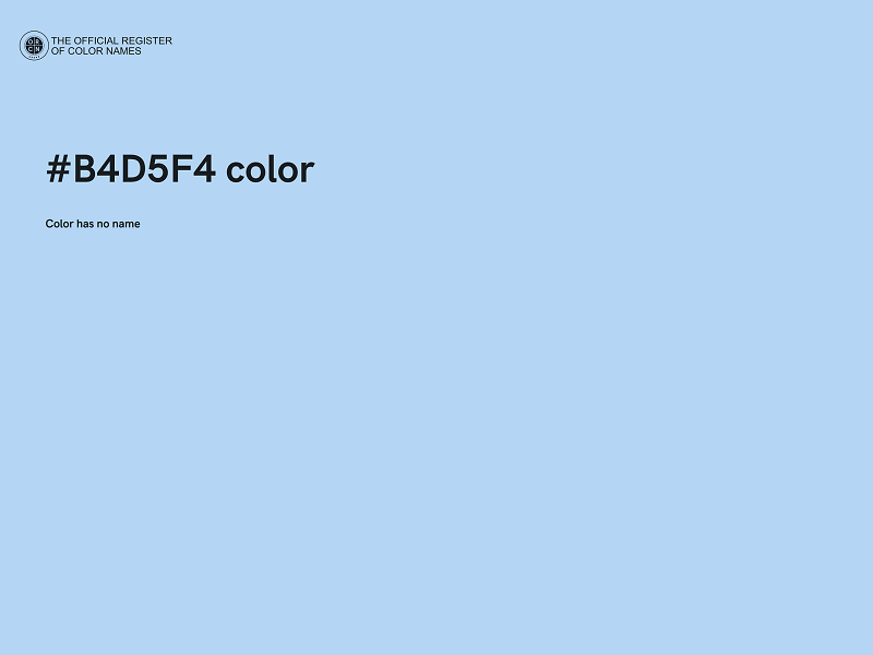 #B4D5F4 color image