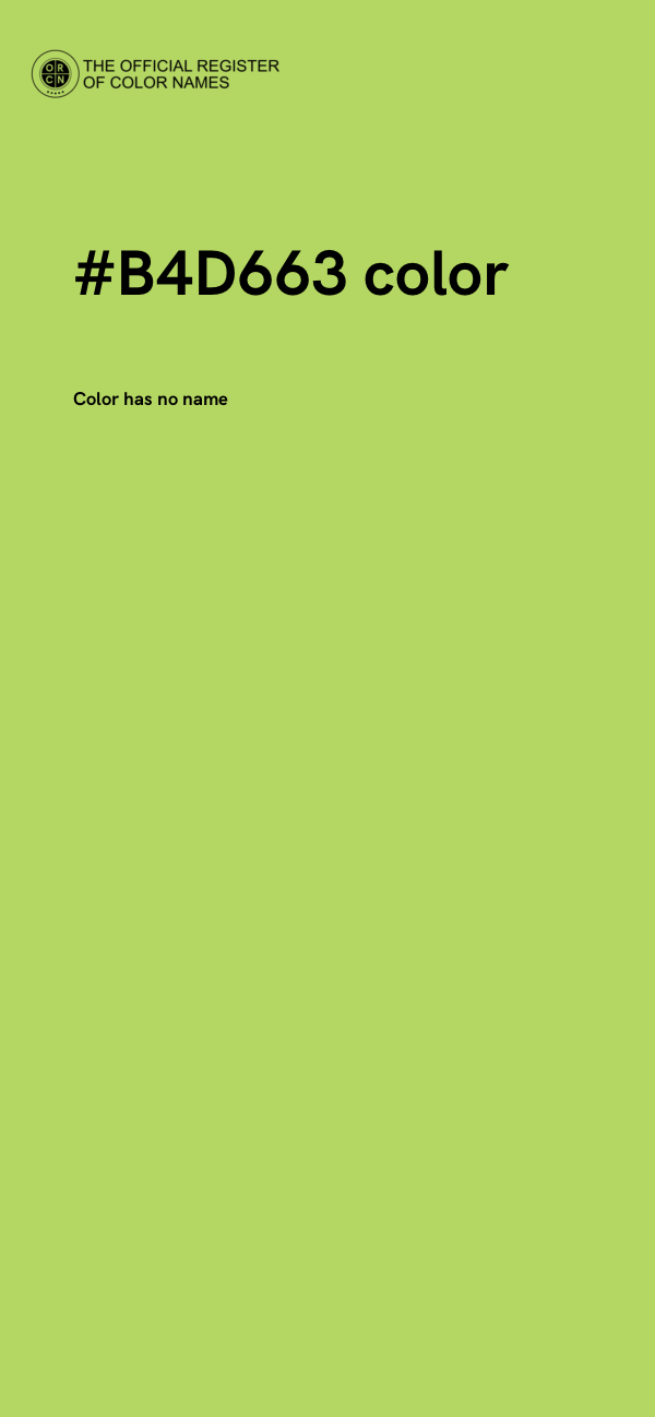 #B4D663 color image