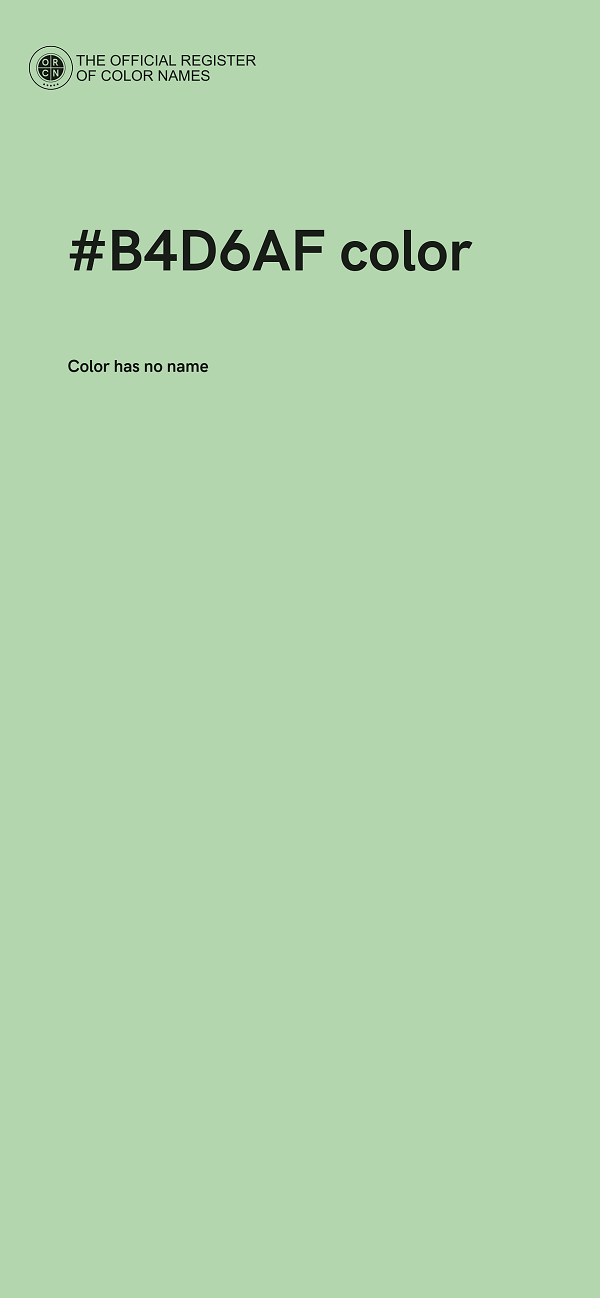 #B4D6AF color image