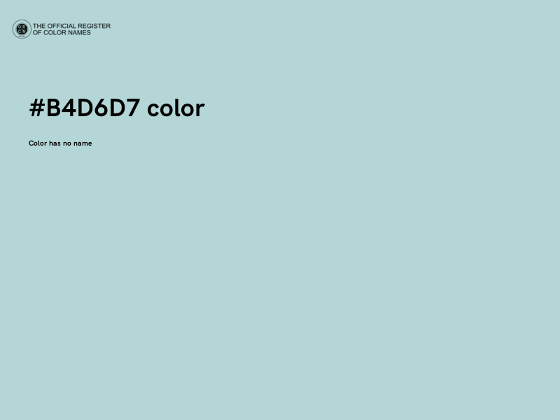 #B4D6D7 color image