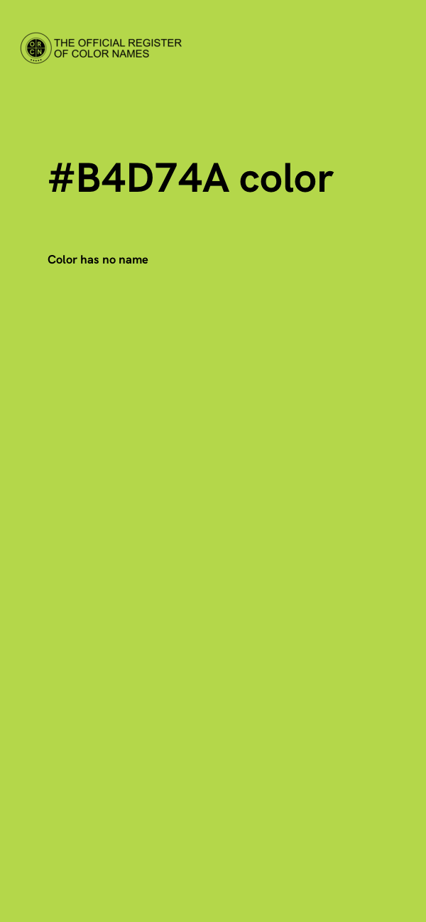 #B4D74A color image