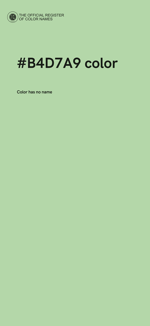 #B4D7A9 color image