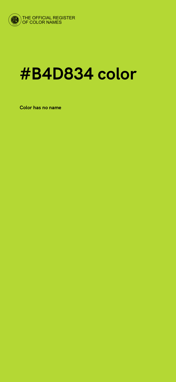 #B4D834 color image
